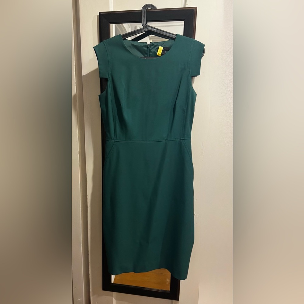 J. Crew Sold Out Teal Wool Resume Dress (Lined)